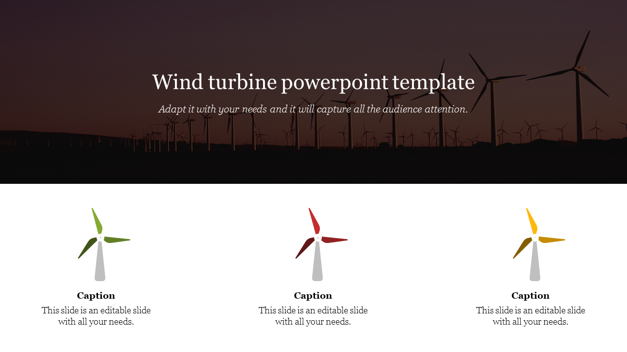 Use Wind Turbine PowerPoint Template